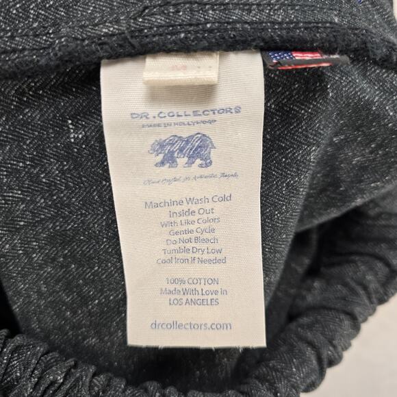 DR. COLLECTORS Womens M Black Twill Cropped Teddy Forever Drawstring Pants - Picture 6 of 15